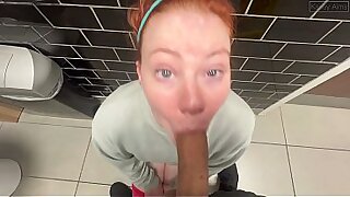 I Love Worshipping Cock And Swallowing Cum In A Public Toilet