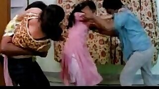 Hot Girl Enjoyed on Bed in Bra Navel Kiss Groping