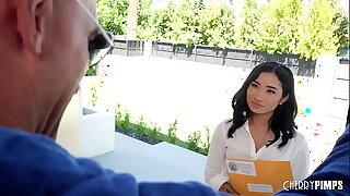 Petite Asian Spinner Avery Black Tossed Around and Fucked by Charles Dera