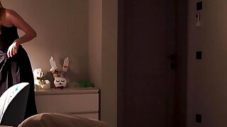 Cowardly stepson fucked his stepmom during a thunderstorm